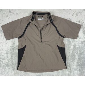 Cutter & Buck Weathertec 1/2 Zip Pullover Golf‎ Jacket M Brown River Creek Club